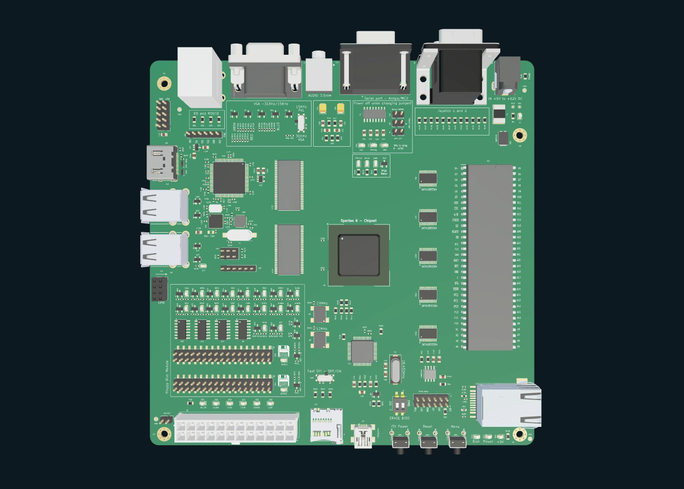 Native AmiCube v1.2 board render