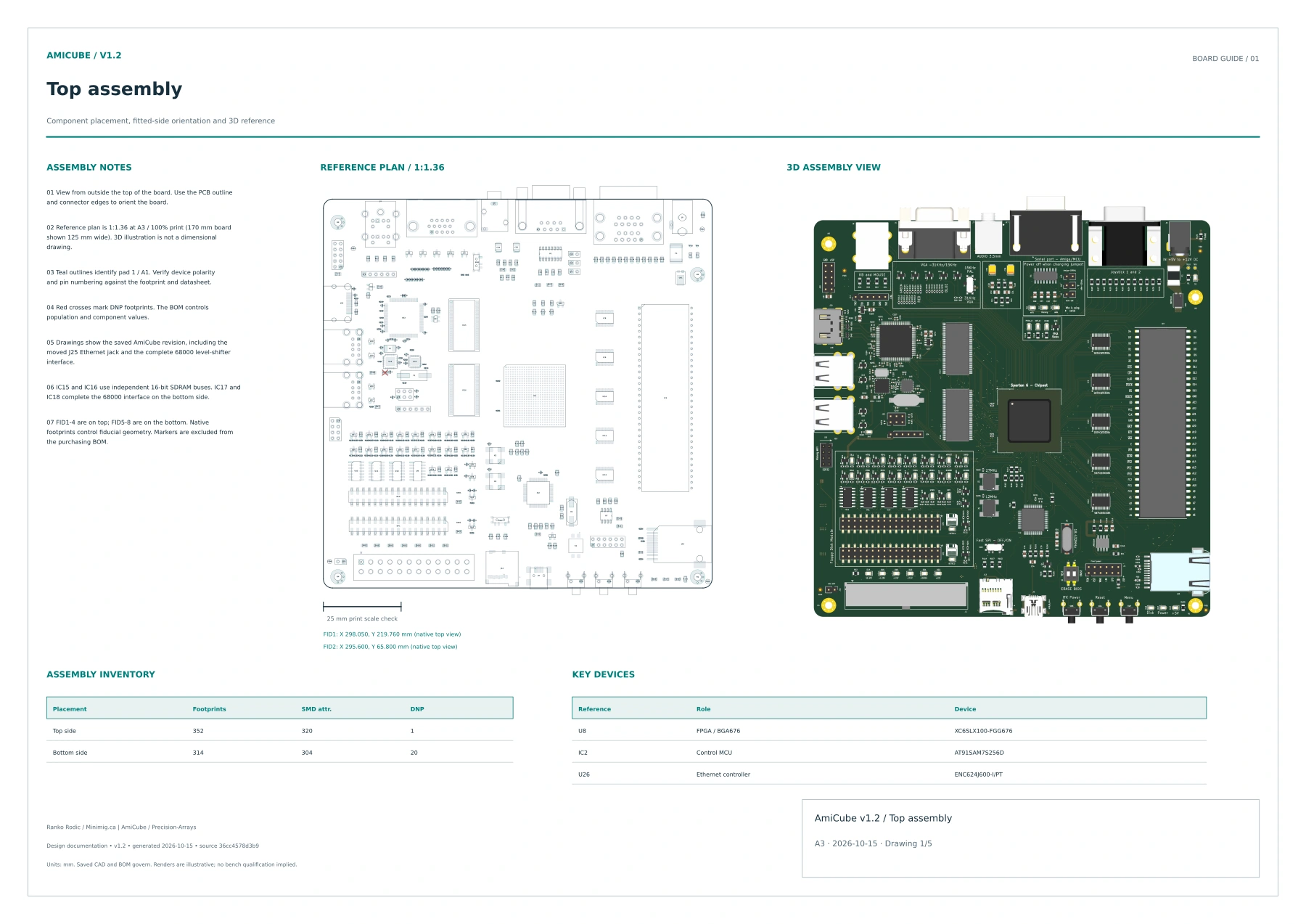 Board top assembly drawing