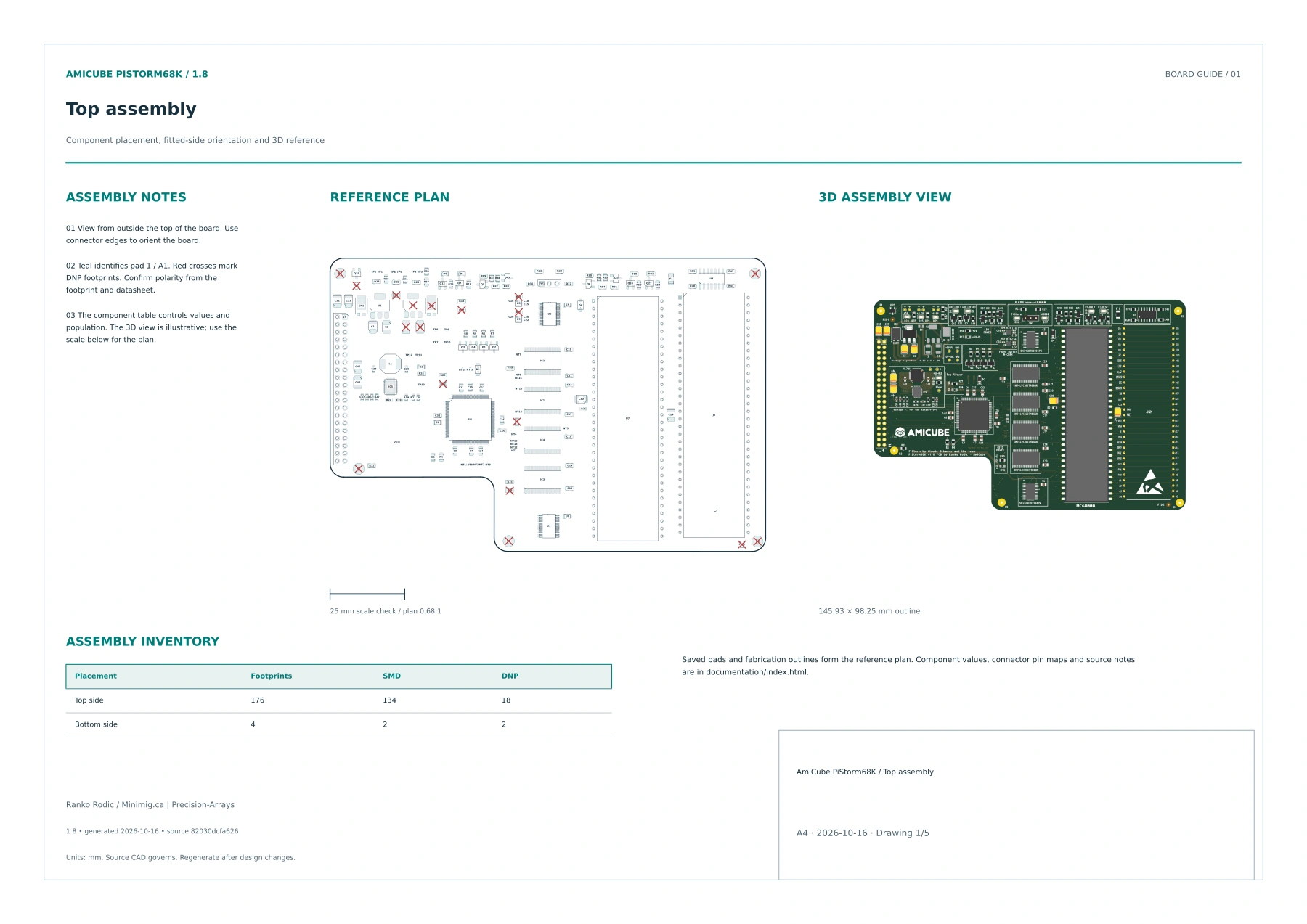 Board top assembly drawing