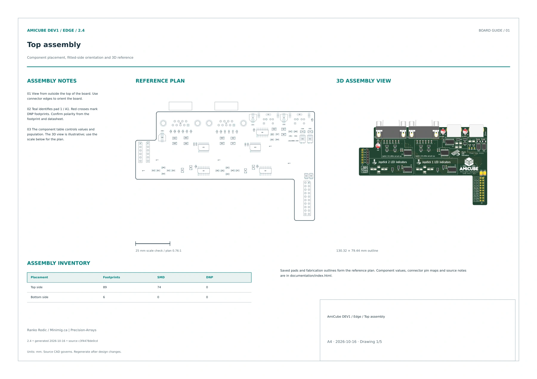 Board top assembly drawing
