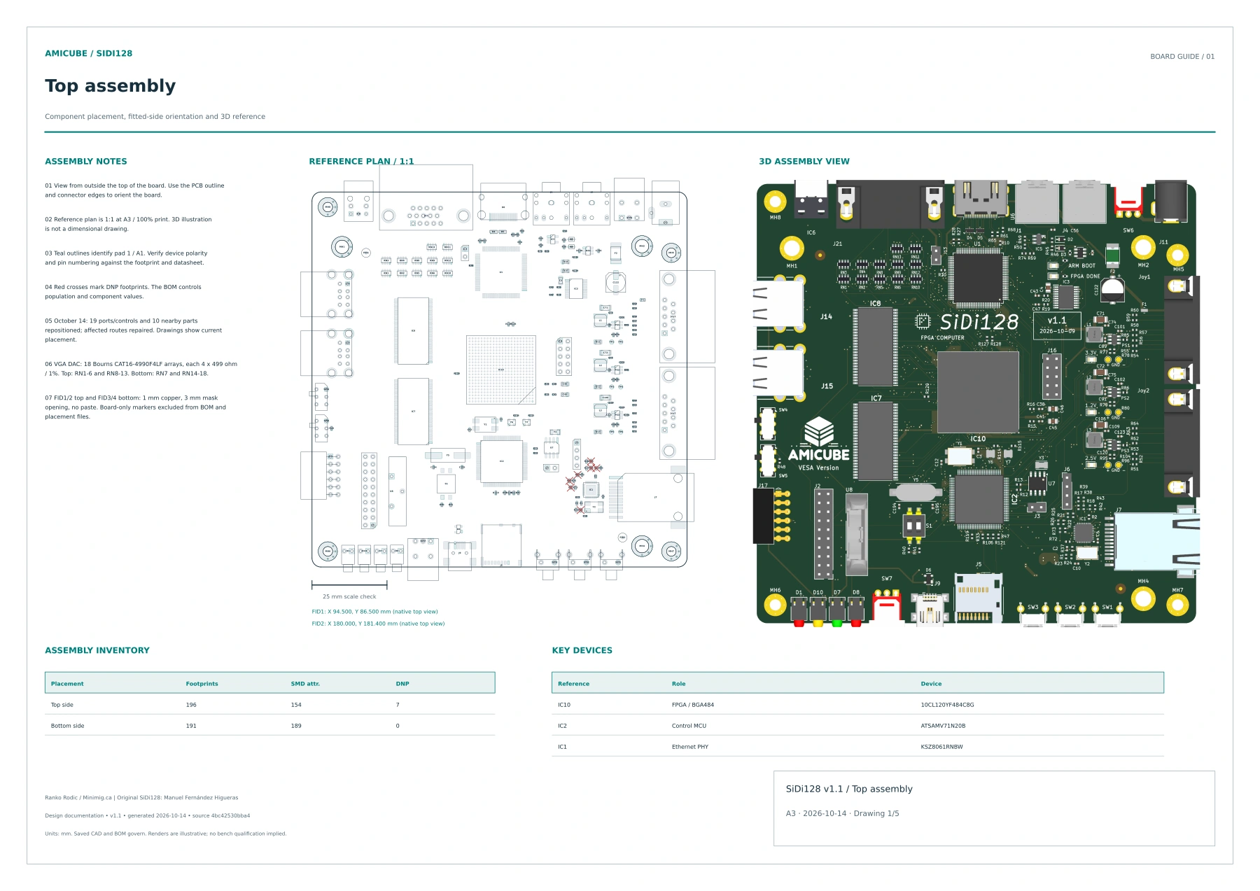 Board top assembly drawing