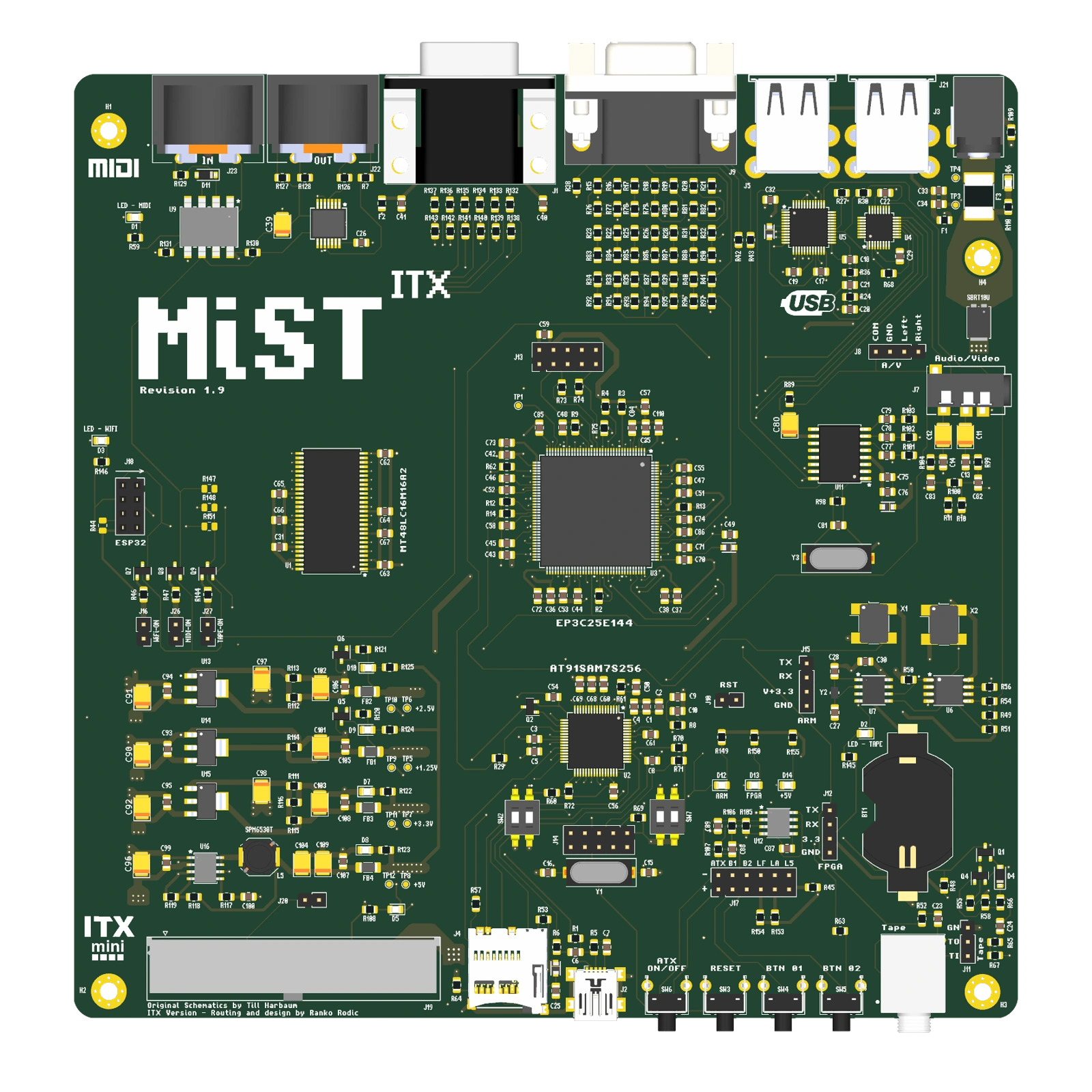 Native MiST ITX board render