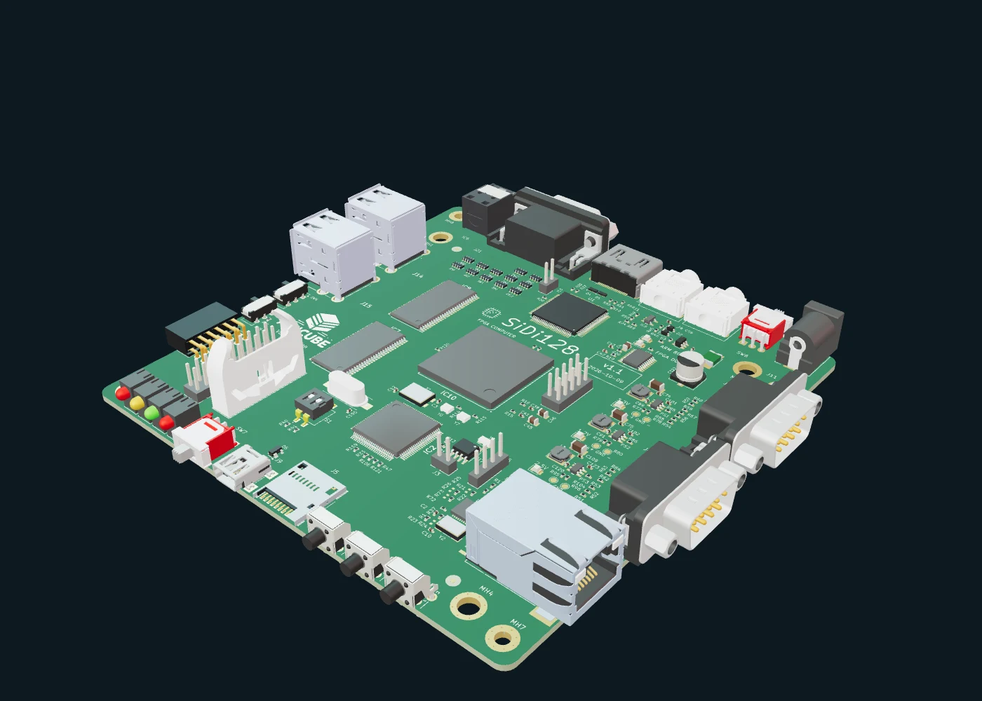 Native SiDi-128 board render