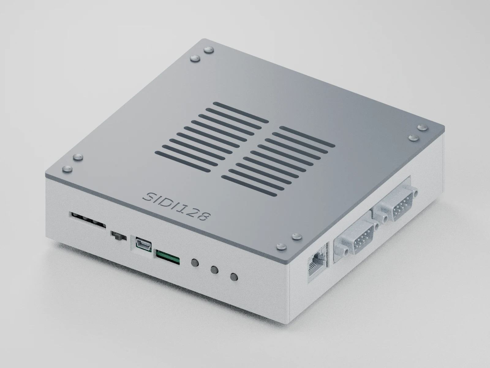 Current printed R18 case with vented lid and eight lid screws