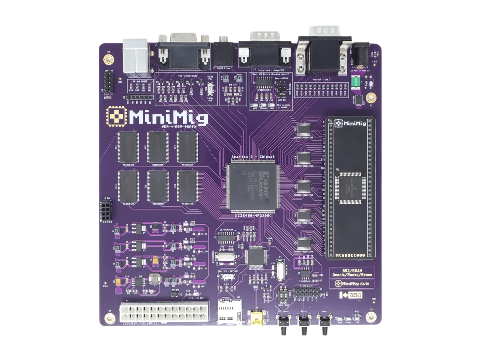 Minimig v1.98itx 6MB (Purple ENIG), CPU MC68SEC000