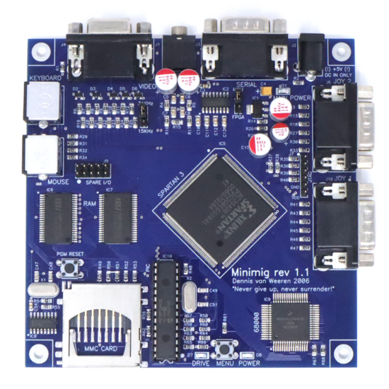 Minimig v1.1 2MB Blue, CPU MC68SEC000