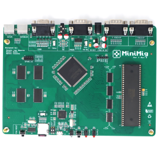 Minimig v1.8 (Green), CPU MC68SEC000, Acrylic case