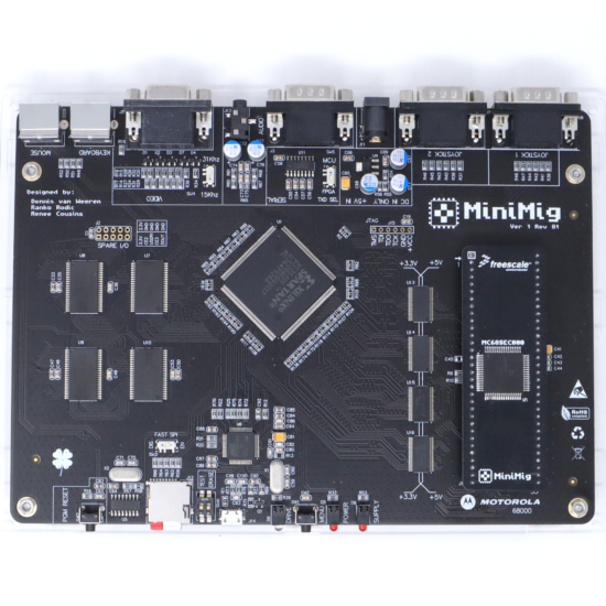 Minimig v1.81 (Black), CPU MC68SEC000, Acrylic case
