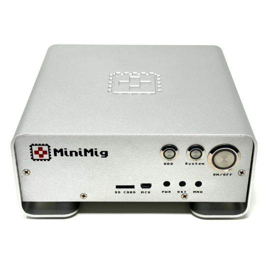 Minimig v1.98itx 6MB (ENIG), CPU MC68SEC000 with the original case (anodized aluminum)