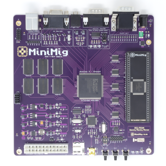 Minimig v1.98itx 6MB (Purple ENIG), CPU MC68SEC000