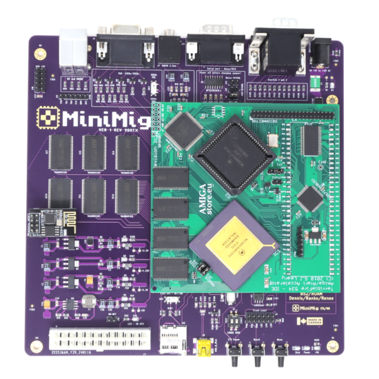 Minimig v1.98itx 6MB (ENIG), CPU MC68SEC000 with the original case (anodized aluminum) - Image 5